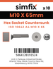 Simfix product label - 10642A410065-D