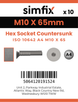 Simfix product label - 10642A410065-D