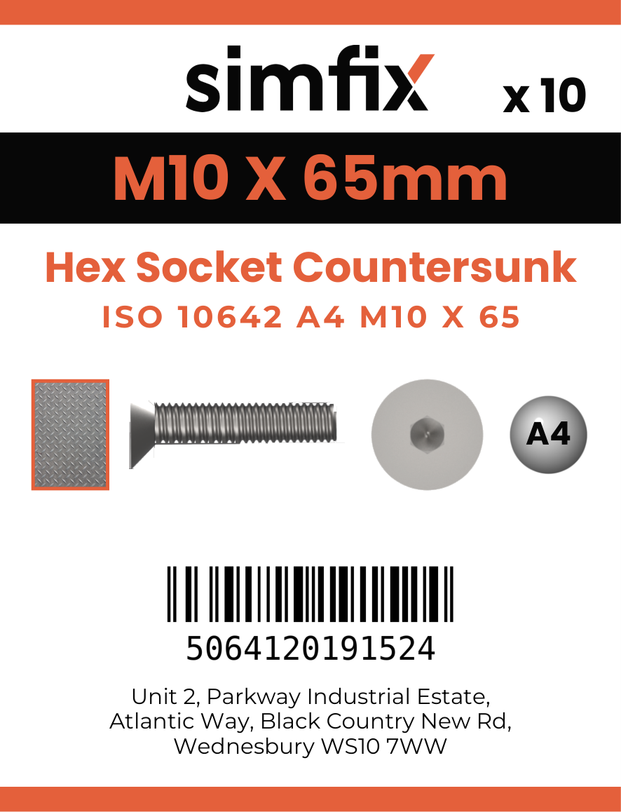 Simfix product label - 10642A410065-D