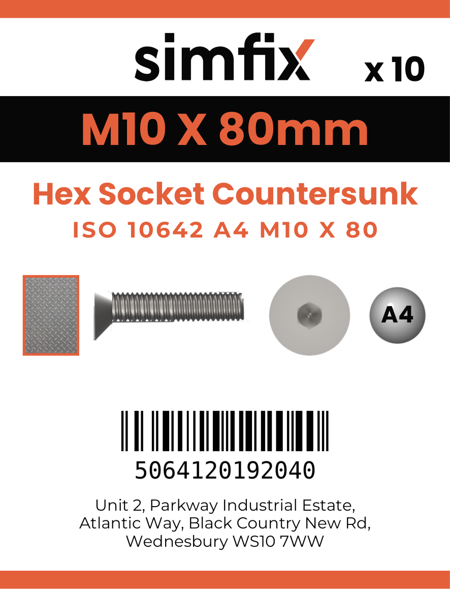 Simfix product label - 10642A410080-D
