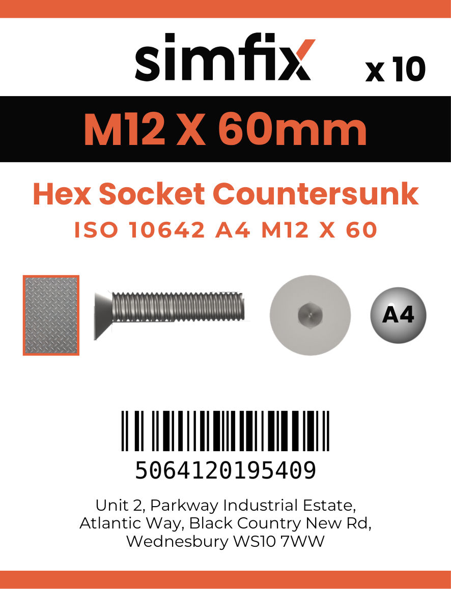 Simfix product label - 10642A412060-D