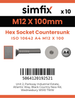 Simfix product label - 10642A412100-D