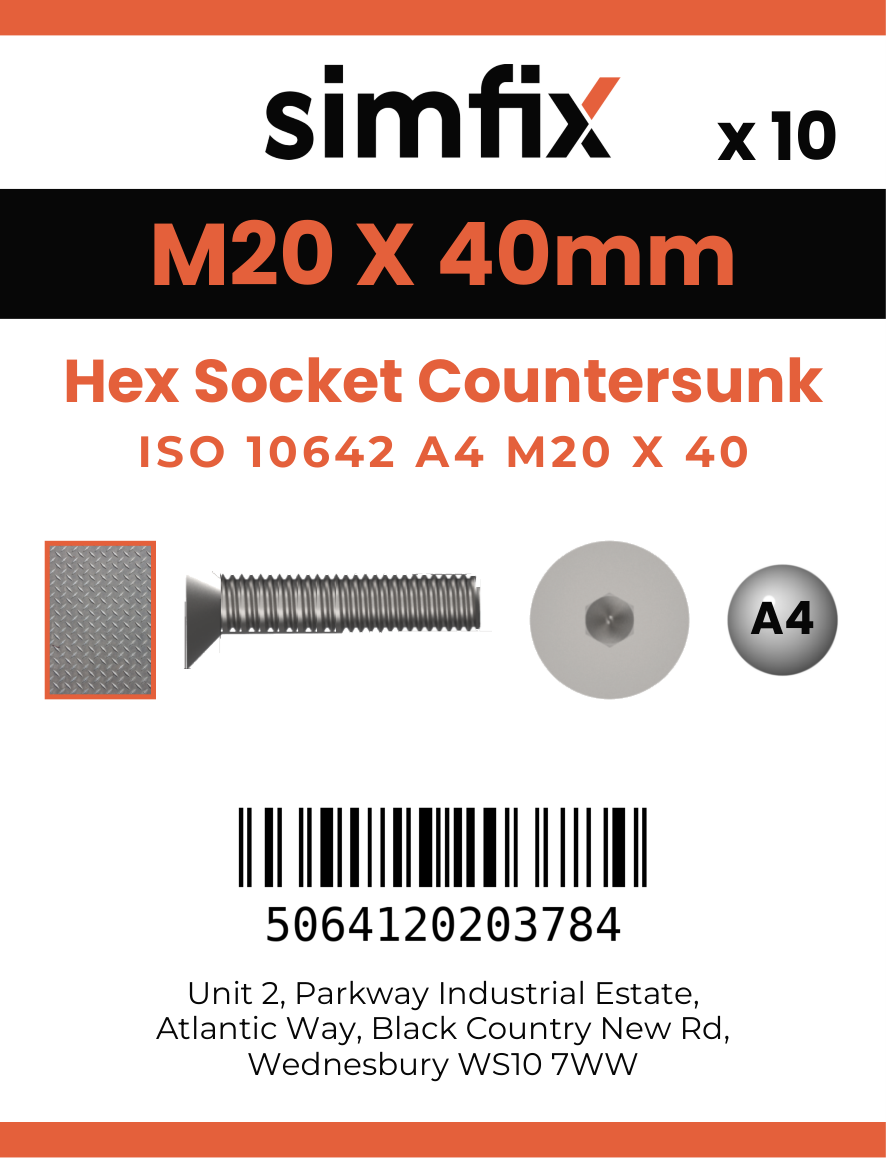 Simfix product label - 10642A420040-D