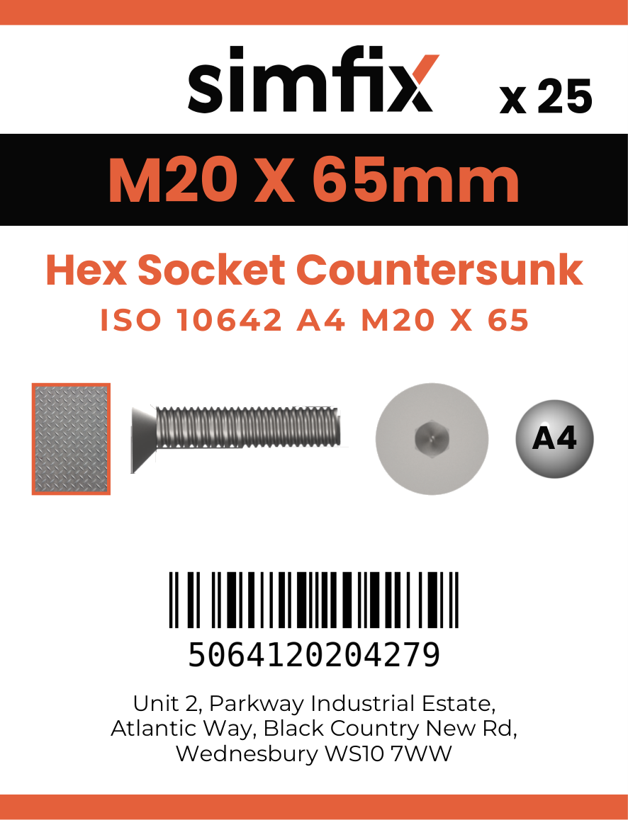 Simfix product label - 10642A420065-T