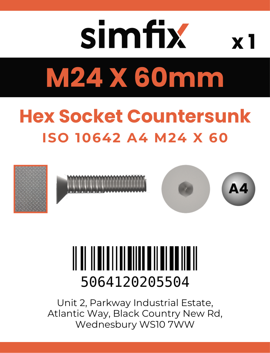 Simfix product label - 10642A424060FT-D