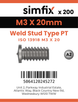 Simfix product label - 13918A2PT03020-T