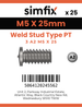 Simfix product label - 13918A2PT05025-D