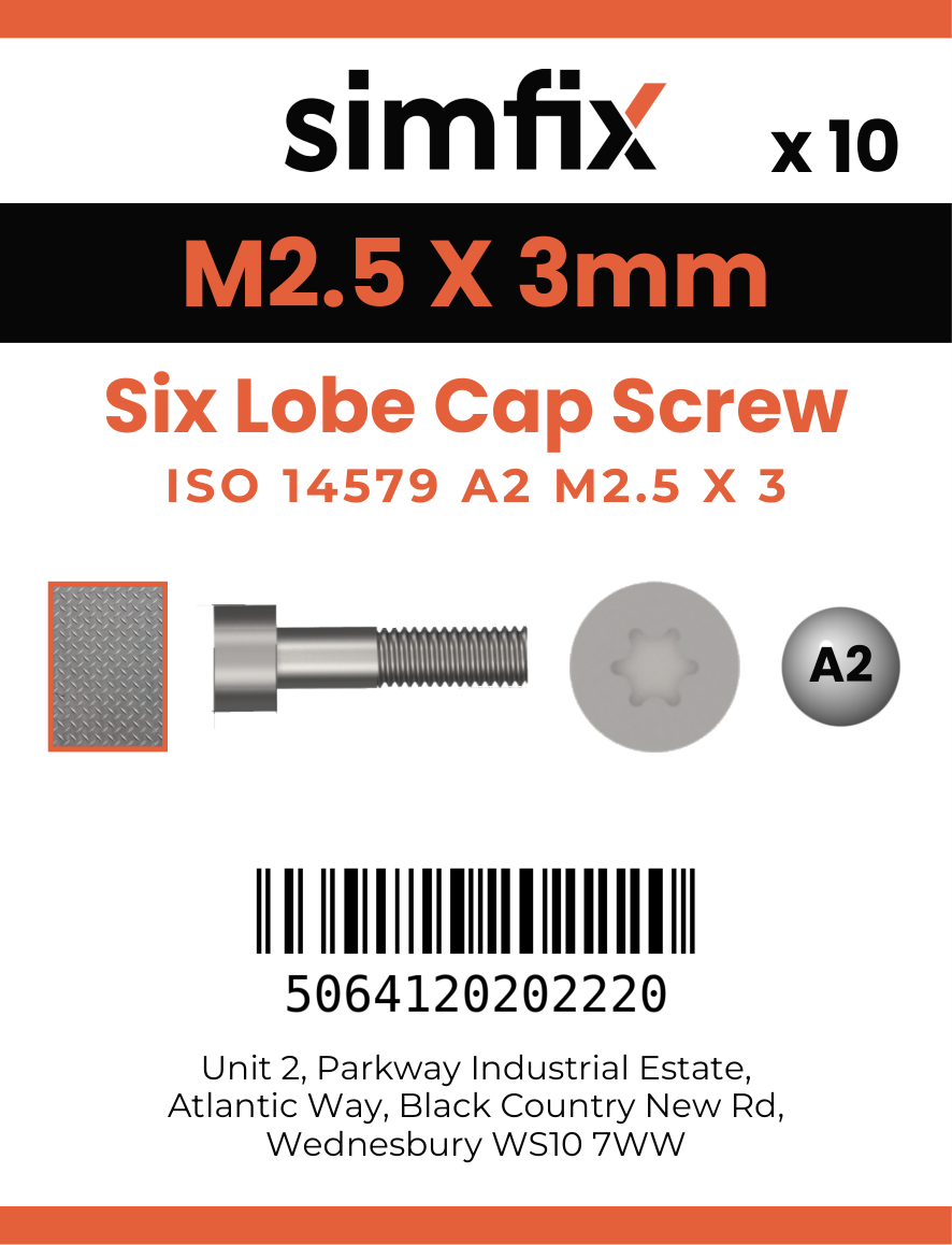 Simfix product label - 14579A2025003-D