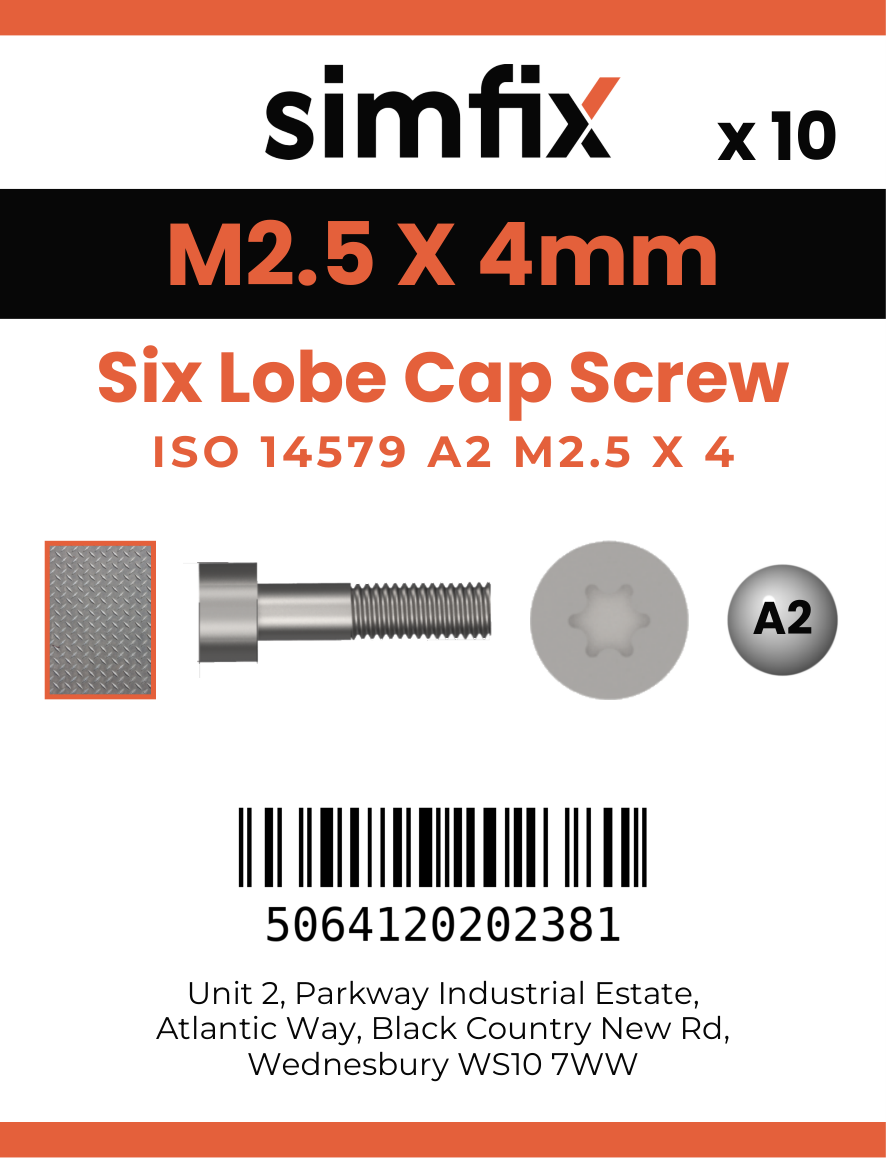 Simfix product label - 14579A2025004-D