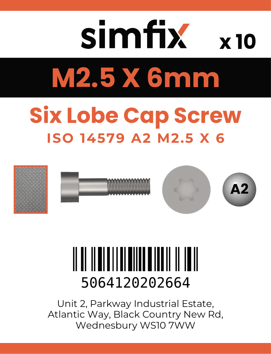 Simfix product label - 14579A2025006-D