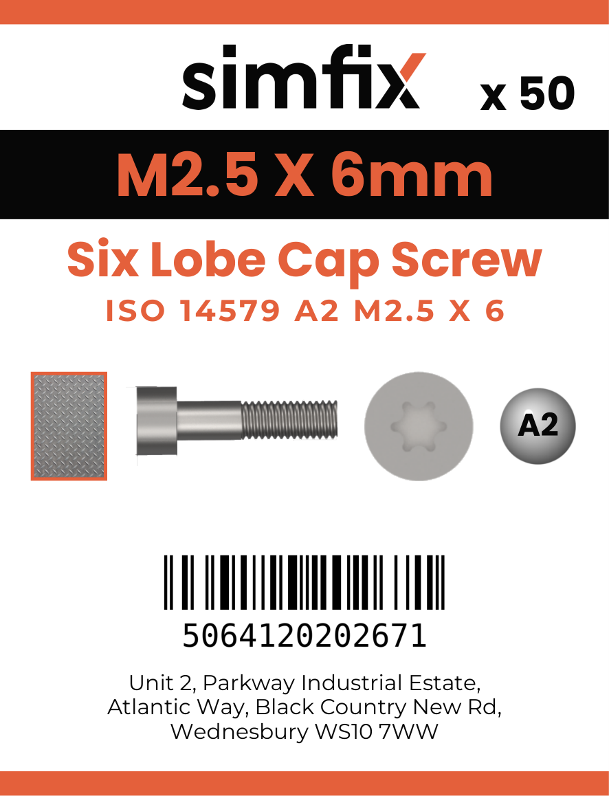 Simfix product label - 14579A2025006-T