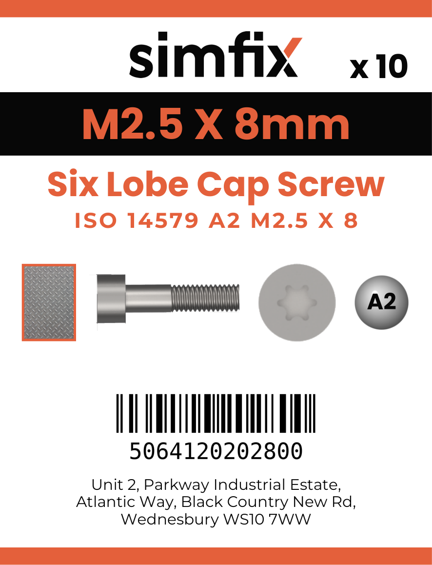 Simfix product label - 14579A2025008-D