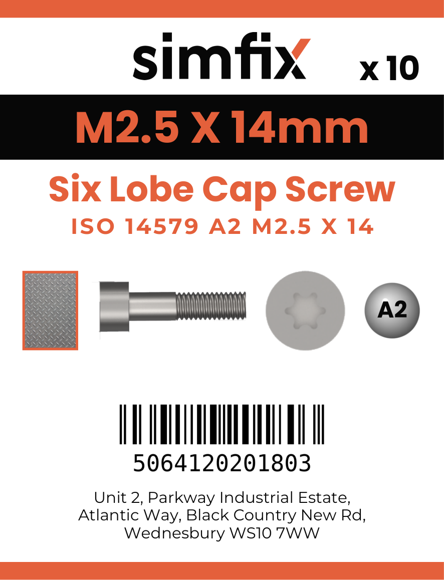 Simfix product label - 14579A2025014-D