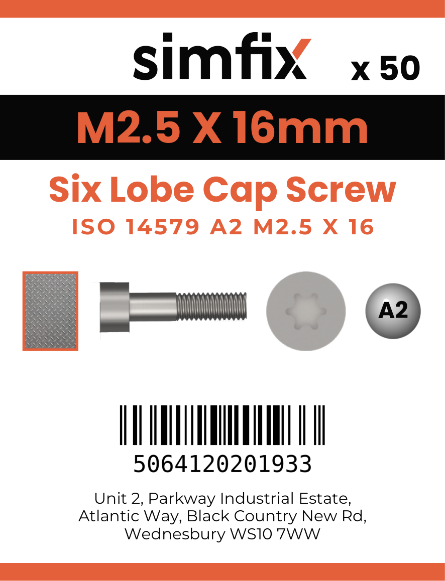 Simfix product label - 14579A2025016-T
