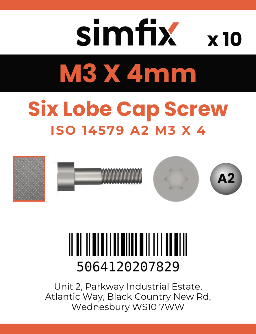 Simfix product label - 14579A203004-D