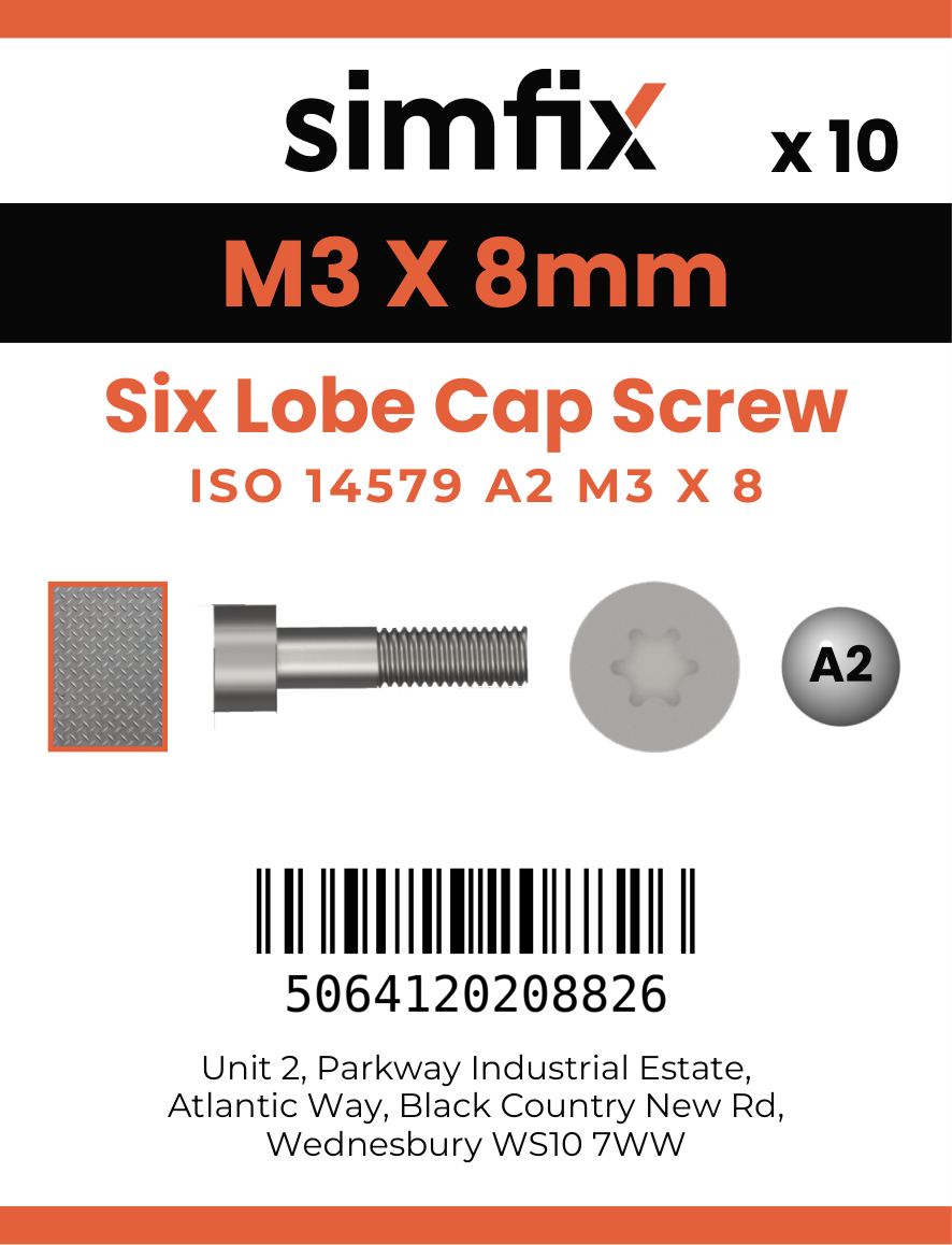Simfix product label - 14579A203008-D