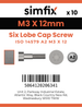 Simfix product label - 14579A203012-D
