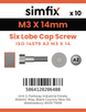 Simfix product label - 14579A203014-D