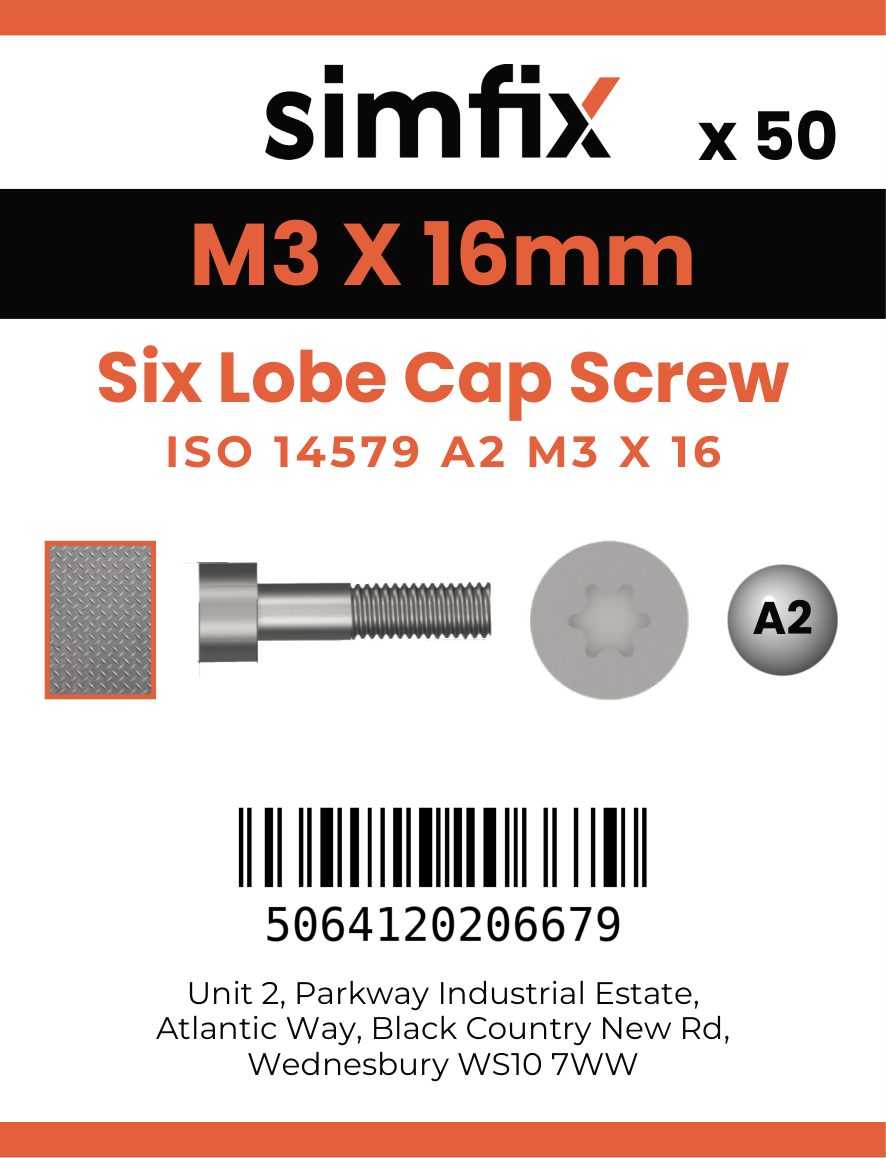 Simfix product label - 14579A203016-T