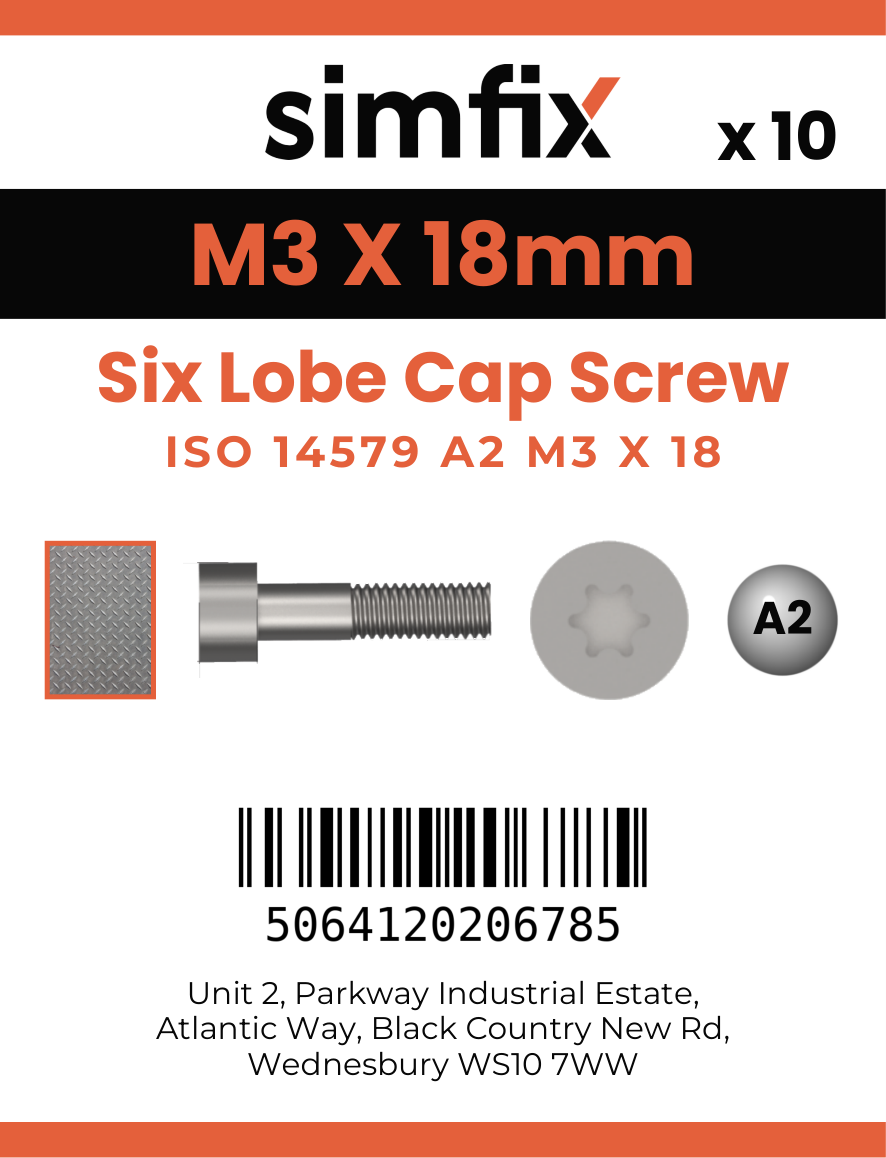 Simfix product label - 14579A203018-D