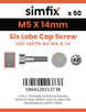Simfix product label - 14579A205014-T