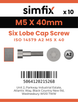 Simfix product label - 14579A205040-D