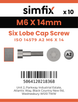 Simfix product label - 14579A206014-D