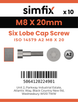 Simfix product label - 14579A208020-D