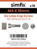 Simfix product label - 14579A404016-D