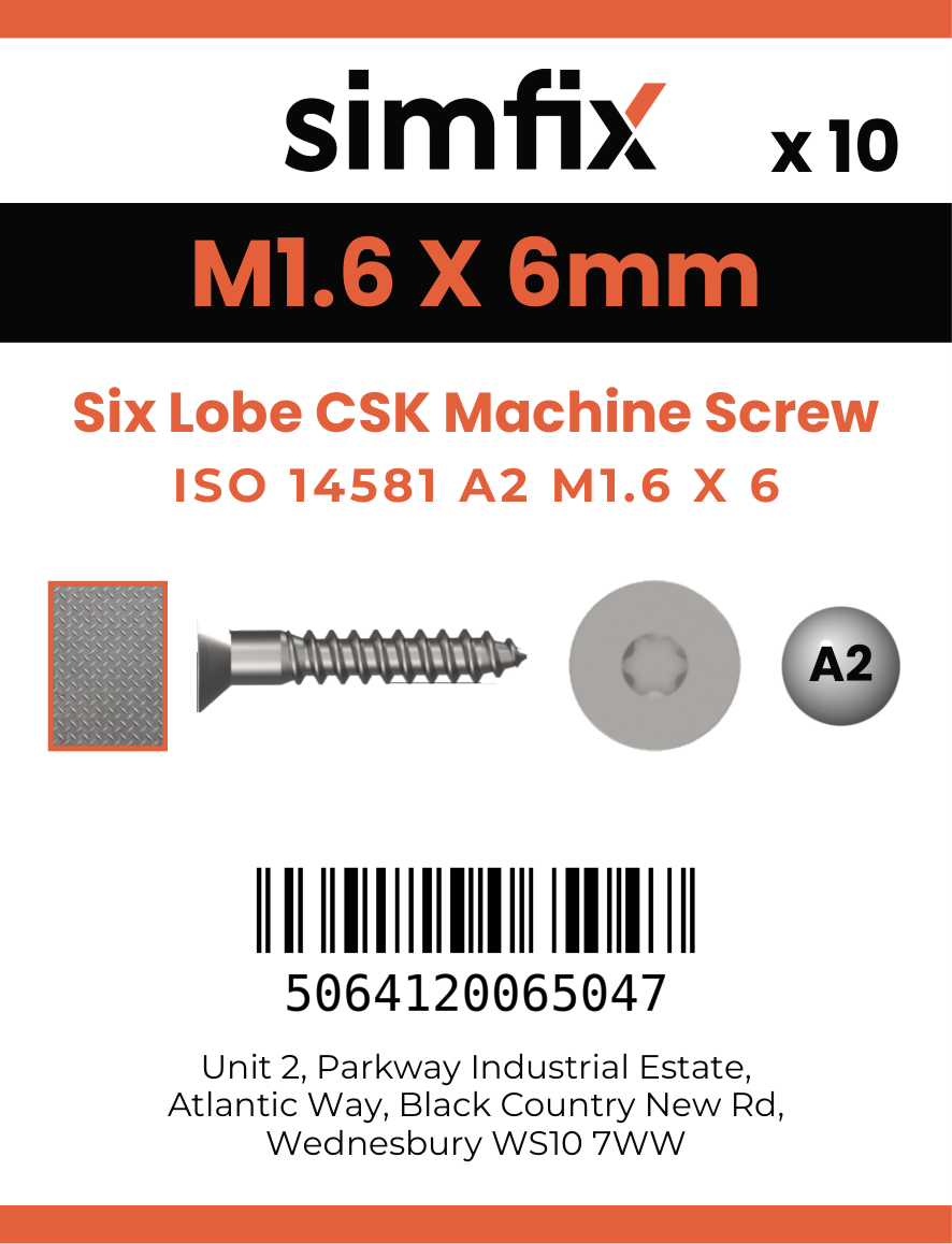 Simfix product label - 14581A2016006-D