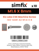 Simfix product label - 14581A2016008-D