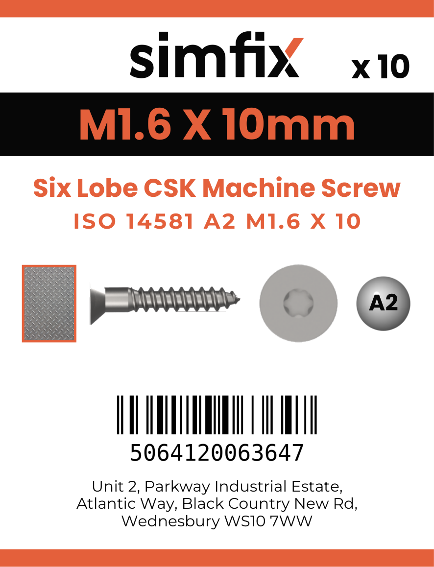 Simfix product label - 14581A2016010-D