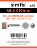 Simfix product label - 14581A2016010-D