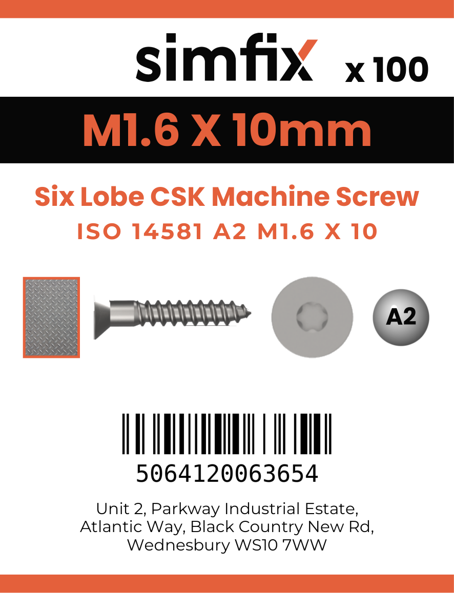 Simfix product label - 14581A2016010-T