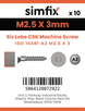 Simfix product label - 14581A2025003-D