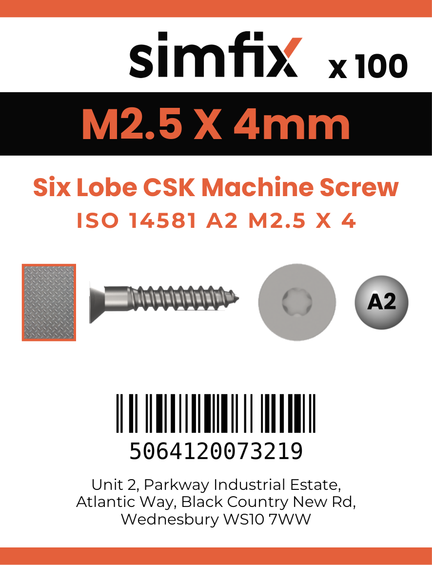 Simfix product label - 14581A2025004-T