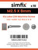 Simfix product label - 14581A2025008-D