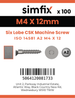 Simfix product label - 14581A204012-T