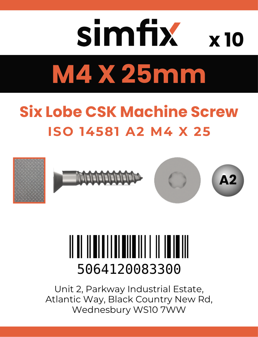 Simfix product label - 14581A204025-D
