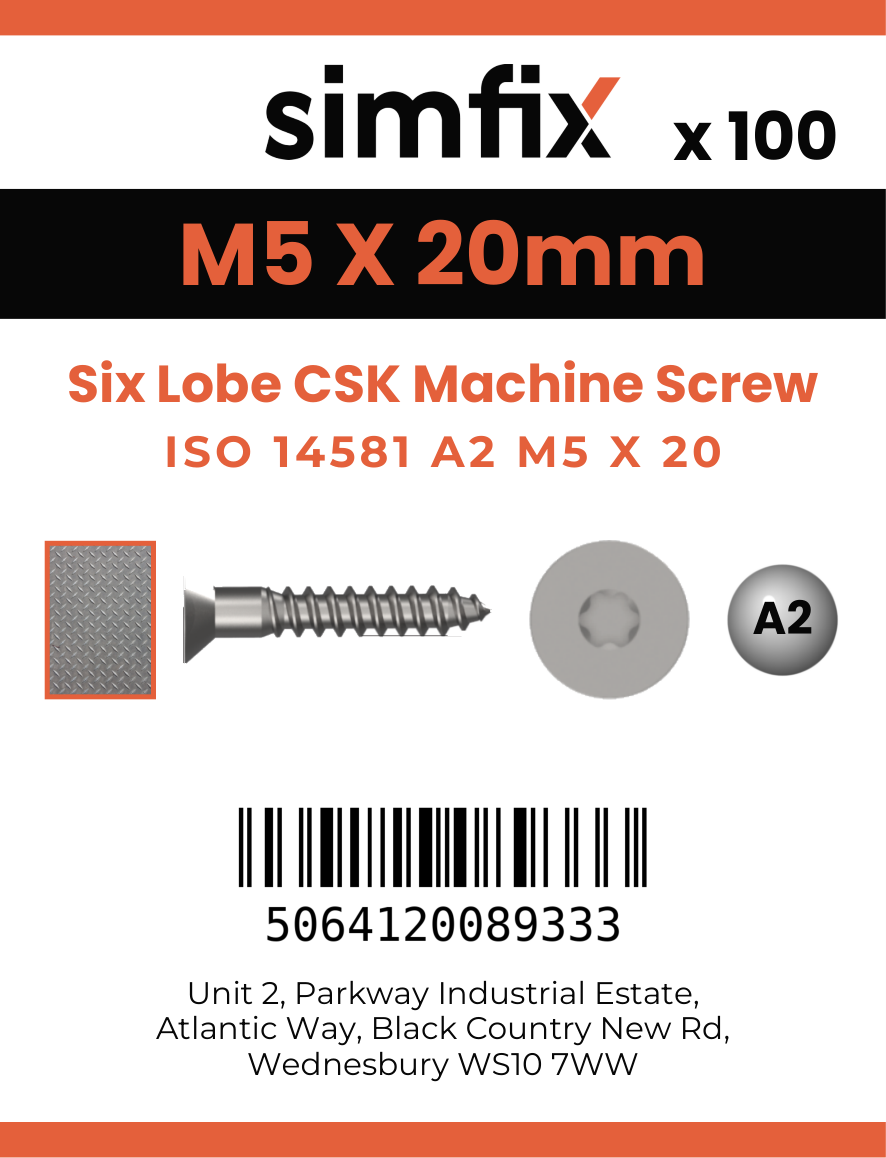 Simfix product label - 14581A205020-T