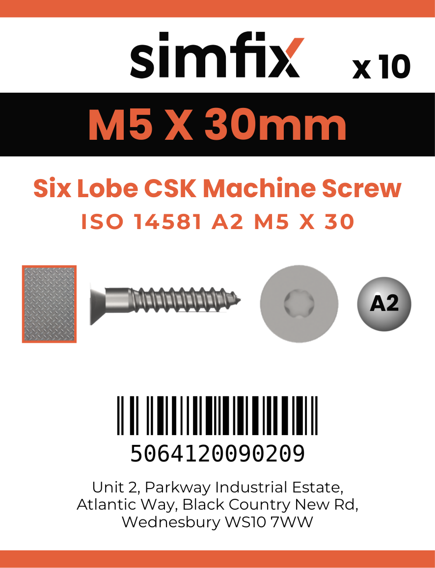 Simfix product label - 14581A205030-D