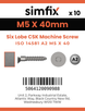 Simfix product label - 14581A205040-D