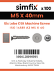 Simfix product label - 14581A205040-T