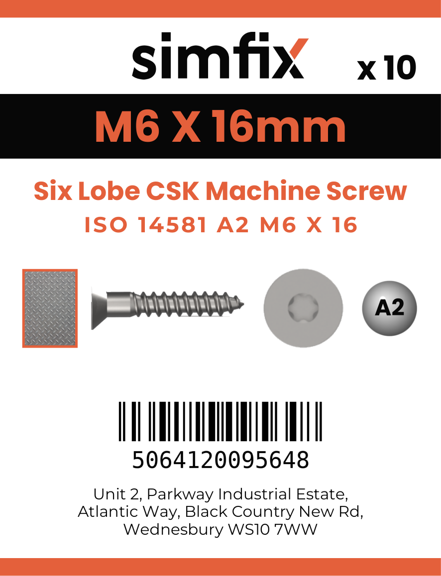 Simfix product label - 14581A206016-D