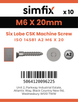 Simfix product label - 14581A206020-D