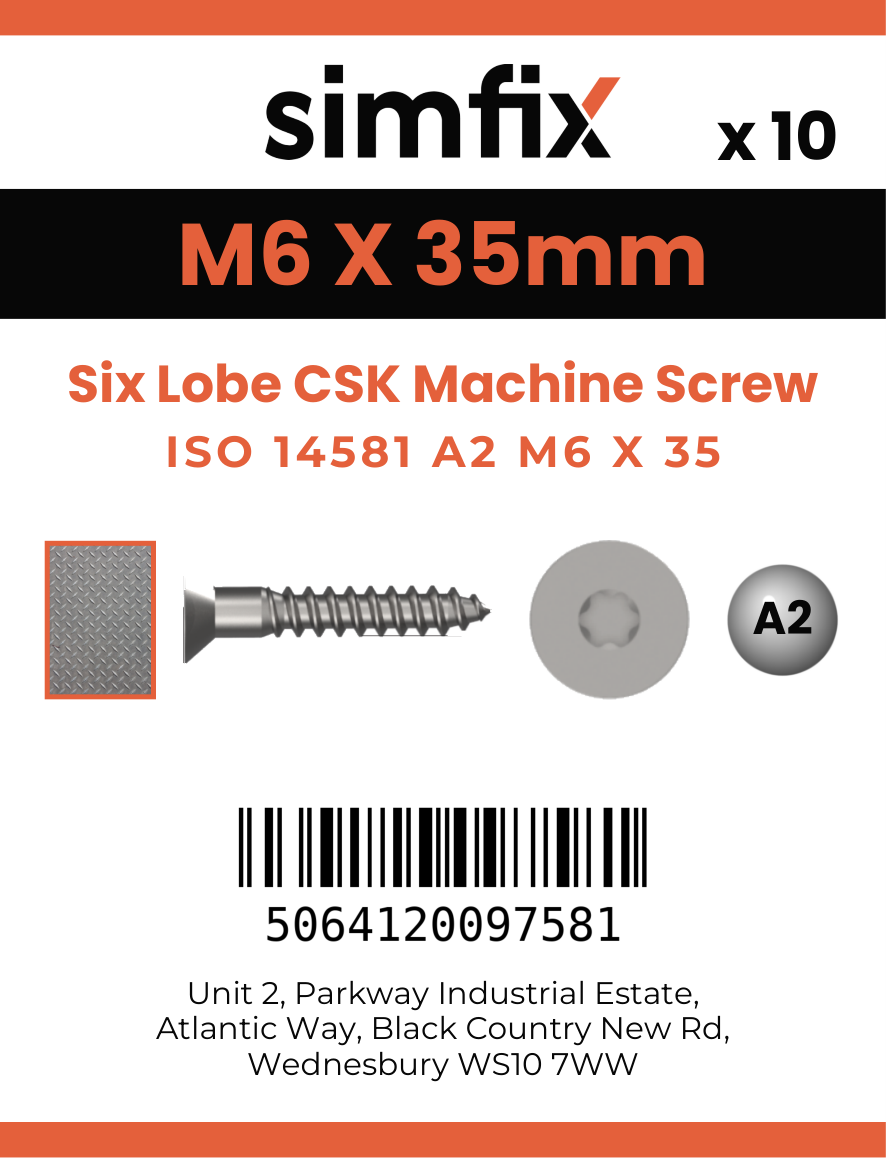 Simfix product label - 14581A206035-D