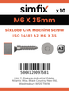 Simfix product label - 14581A206035-D