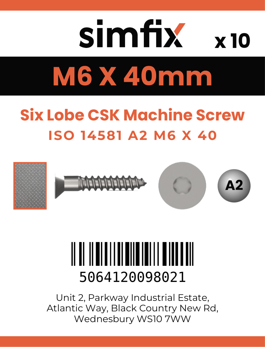 Simfix product label - 14581A206040-D