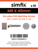 Simfix product label - 14581A206040-D