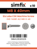 Simfix product label - 14581A208040-D